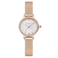 Orologio elegante in acciaio milanese oro rosa con lunetta in zirconi e quadrante - Cinturino in Maglia Metallica Oro Rosa (Cinturino in Maglia 4022WFF)