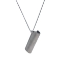 Ciondolo tipo accendino in acciaio inossidabile grigio opaco con catena hip hop - Stile Custodia Accendino (XYN0285)