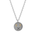 Vintage stainless steel coin pendant necklace with dollar sign eyes and smiley face design - Retro Smiley Round Plate Style (XYN0011)