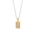 Collier avec pendentif boulier plaqué or 18 carats et chaîne à billes argentée - Petit Or Et Acier