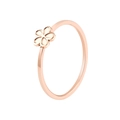 Bague minimaliste en acier inoxydable rose doré avec une délicate fleur à cinq pétales - US 6 / Or rose