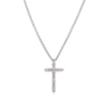 Collana da uomo in acciaio inossidabile con pendente a croce gotica e rilievi - Stile Croce Gotica Teschio (XYN0126)