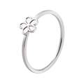 Bague élégante en acier titane plaqué or rose avec un motif délicat de fleur de cerisier à cinq pétales - US 6 / Acier