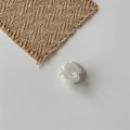 Mini acetate hair claw clip with elegant pearl white finish for women and students - Mermaid White