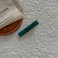 Fermaglio per capelli minimalista verde scuro con texture marmorea e glitter dorati in acetato - 17# Verde Stellato