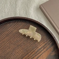 Elegante pinza per capelli in acetato perlato con finitura iridescente color crema - Stile Piccolo Martello