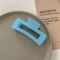 Minimalist matte light blue rectangular hair claw clip for thick hair styling - Matte Sky Blue