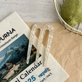 Forcina per capelli a tre punte con motivo marmorizzato su carta vintage retrò - Beige Marmo
