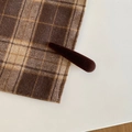 Pinza para el cabello vintage de terciopelo marrón con diseño minimalista de gota de agua - Estilo Puntiagudo / café