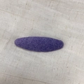 Detail shot of purple knitted fabric hair clip showing delicate twill texture and finish - Solid Purple Oval