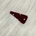 Detail of red polka dot fabric hair clip on a textured linen background - Red Large Triangle