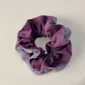 Close-up of dual-tone purple corduroy scrunchie showing detailed ribbed texture and soft fabric - Purple Corduroy Scrunchie