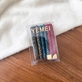 Detail of high-elasticity satin hair ties in various colors stored in a luxury box - Red Blue Green