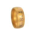 Anello vintage dorato con incisione LET THEM e finitura opaca minimalista - US 6 / Oro Antico