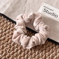 Elegante coletero de terciopelo rosa pálido con textura plisada y alta elasticidad - Albaricoque Beige