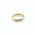 Anello classico dorato lucido a specchio con design a fascia piatta per un look quotidiano - US 5 / Oro