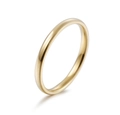 Polished golden stainless steel minimalist ring with a rounded profile and thin design - US 5 / 2mm / Gold