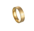 Goldener Titanstahlring mit minimalistischer römischer Zifferngravur im Vintage-Stil - US 6 / Gold
