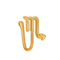 Minimalist Scorpio zodiac sign non-pierced gold nose cuff with polished finish - Scorpio
