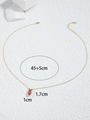 Detail view of gold strawberry pendant with red zircon and size markings 45+5cm - Strawberry Style (Carrot) / Gold