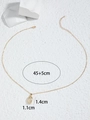 Detail shot of pineapple zircon pendant with 45+5cm chain on minimalist background - Rectangular Grid (Semi-arc) / Gold