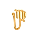 Polished gold Virgo zodiac sign non-piercing U-shaped nose clip jewelry for women - Virgo