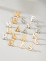 Spille a forma di lettera in acciaio inossidabile lucido oro e argento stile minimal - Lettera A(A) / Oro