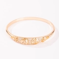 Elegante vergulde open armband met holle roospatronen en pavé-gezette zirkonia's - Opengewerkte Roos Stijl / Goud