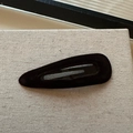 Elegant black velvet teardrop hair clip for women with premium textured finish - Coffee Waterdrop Style