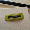 Elegant avocado green velvet rectangular BB hair clip with premium flocked texture finish - Yellow Square Style