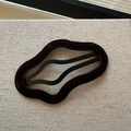 Elegant wavy black velvet BB hair clip for women with a vintage minimalist metal design - Coffee Cloud Style