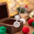 Silver pendant necklace with letter W design featuring cubic zirconia and box chain - Letter W
