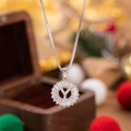 Silver letter Y pendant necklace with rectangle cut zircons for personalized jewelry - Letter Y