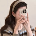 Minimalist twill fabric headband in light beige shown on model for high cranium style - Grey-Beige