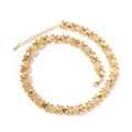 Collar dorado con dijes de oso y corazón de circonitas microengastadas y cierre mosquetón - Estilo Corto Uno / Dorado