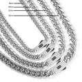 Silver cuban link necklace with iced out clasp available in 8mm 10mm 12mm 14mm widths - 7" / 8mm Style / Silver