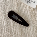 Pinza para el pelo BB de terciopelo marrón oscuro con textura suave y elegante - Estilo Gota de Agua / Café Oscuro