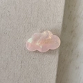 Detailed macro view of pink acetate cloud hair clip with France Handmade engraving - Mermaid Pink