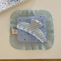 Blue striped hair claw clip on cherry coaster, elegant resin shark clip for women - Blue Striped Ingot Shape