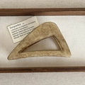 Detailed macro view of a large marble texture hair claw clip on aesthetic canvas background - Triangle Style