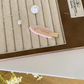 Pink frosted acetate hair clip with delicate bow pattern and gold metal fastener - Pink Butterfly