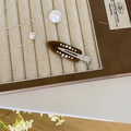 French style dark brown acetate hair clip with rhinestones on a velvet display tray - Coffee Brown (Row Rhinestone)