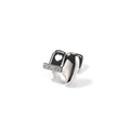 Grillz hip-hop in argento lucido con diamanti brillanti per uno stile streetwear alla moda - Argento