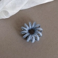 Ocean blue spiral telephone wire hair ring with a matte resin finish for summer - Light Blue