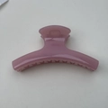 Molla per capelli rosa gelatina minimalista con design curvo e finitura in resina - Stile Arco / Rosa