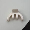 Minimalist creamy white glossy hair claw clip for elegant hair styling in high quality - Irregular Style