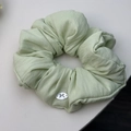 Elastico per capelli verde chiaro stile Cream Puff con ciondolo a fiocco per coda - Verde