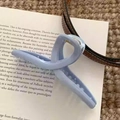 Pince à cheveux croisée bleu clair minimaliste pour coiffures de style coréen - Style Croix Longue