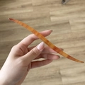 Bastoncino per capelli in acetato ambrato fatto a mano per acconciature eleganti - Caffelatte