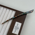 Minimalist marble pattern acetate hair stick with elegant tortoiseshell finish - Mint Green Brown Gradient